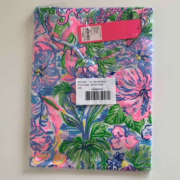 NWT Lilly Pulitzer Kristen Swing Dress Size Medium Multi Lilly Loves Hawaii - Picture 7 of 8